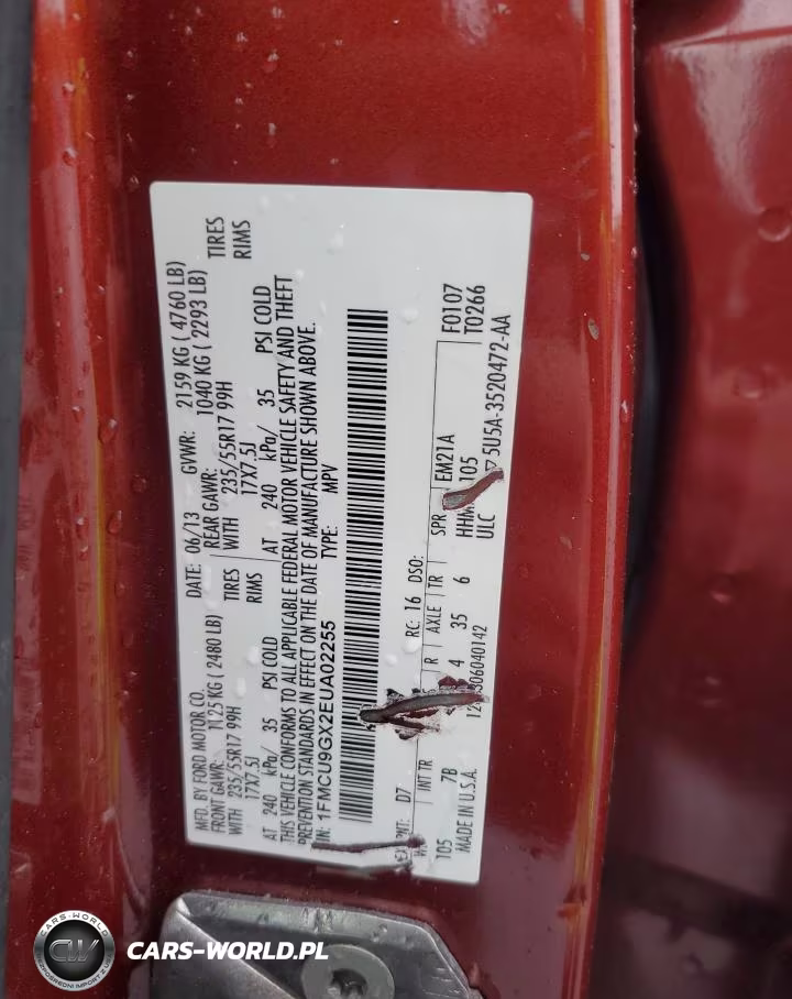 2014 Ford Escape Se VIN:1FMCU9GX2EUA02255 - 13