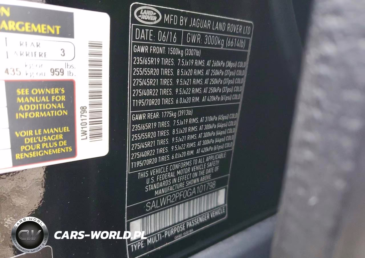 2016 Land Rover Range Rover Sport Hse VIN:SALWR2PF0GA101798 - 13