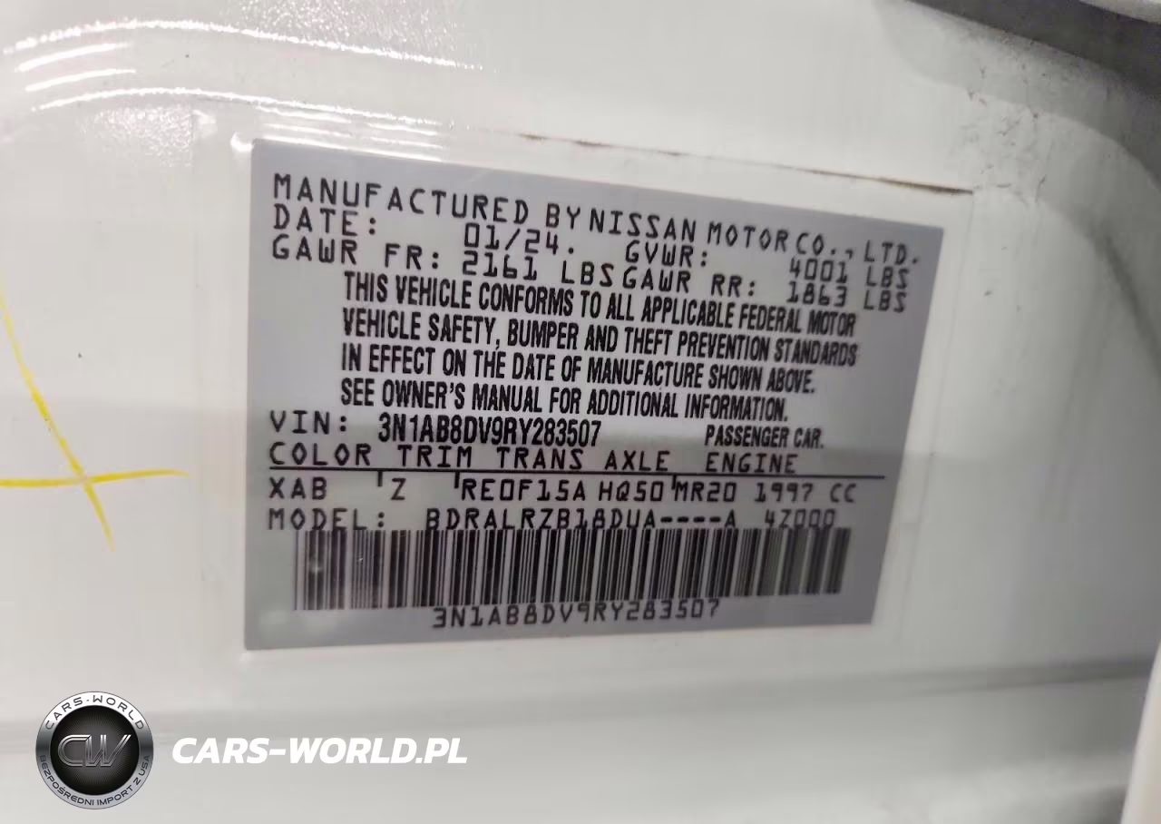2024 Nissan Sentra Sr VIN:3N1AB8DV9RY283507 - 12