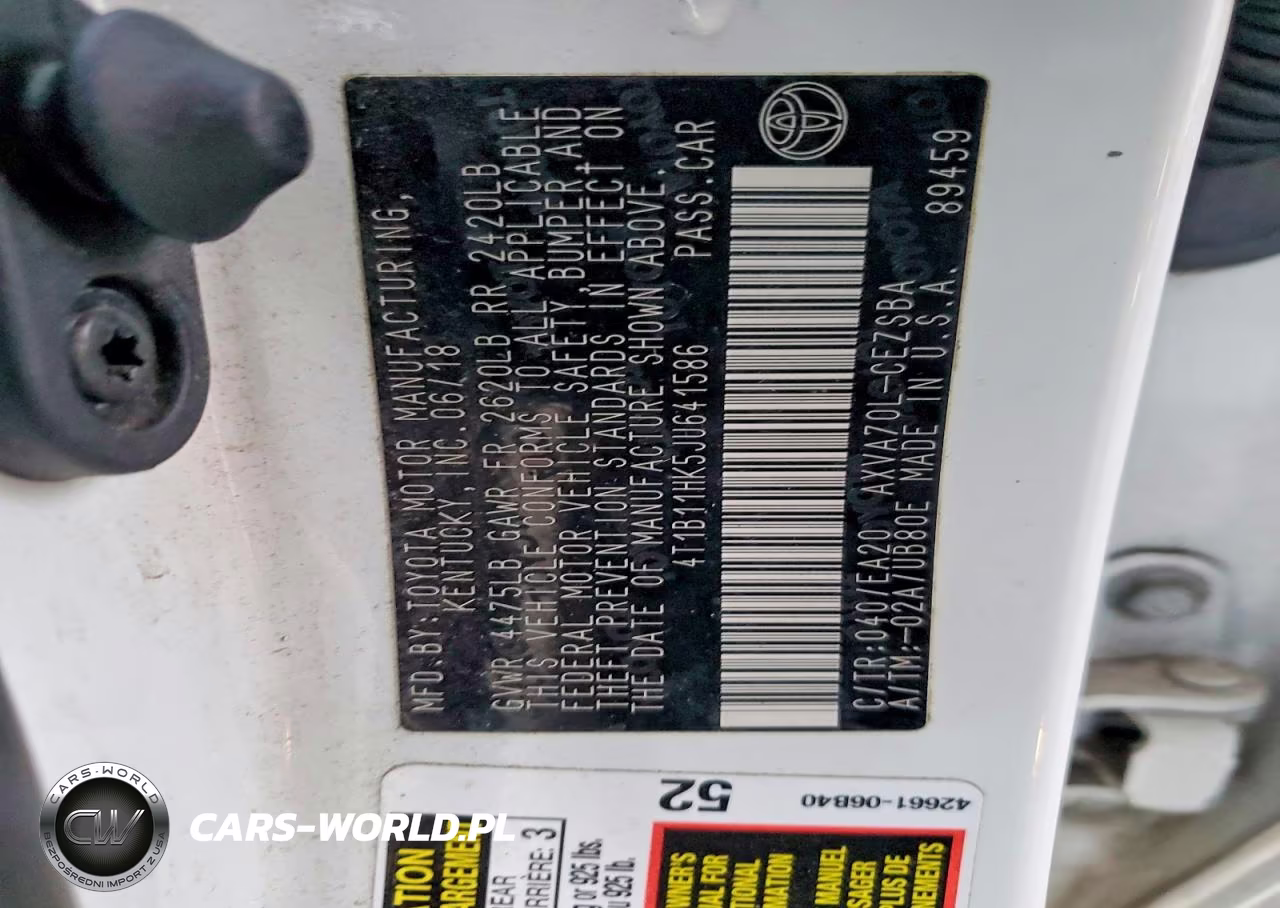2018 Toyota Camry VIN:4T1B11HK5JU641586 - 13