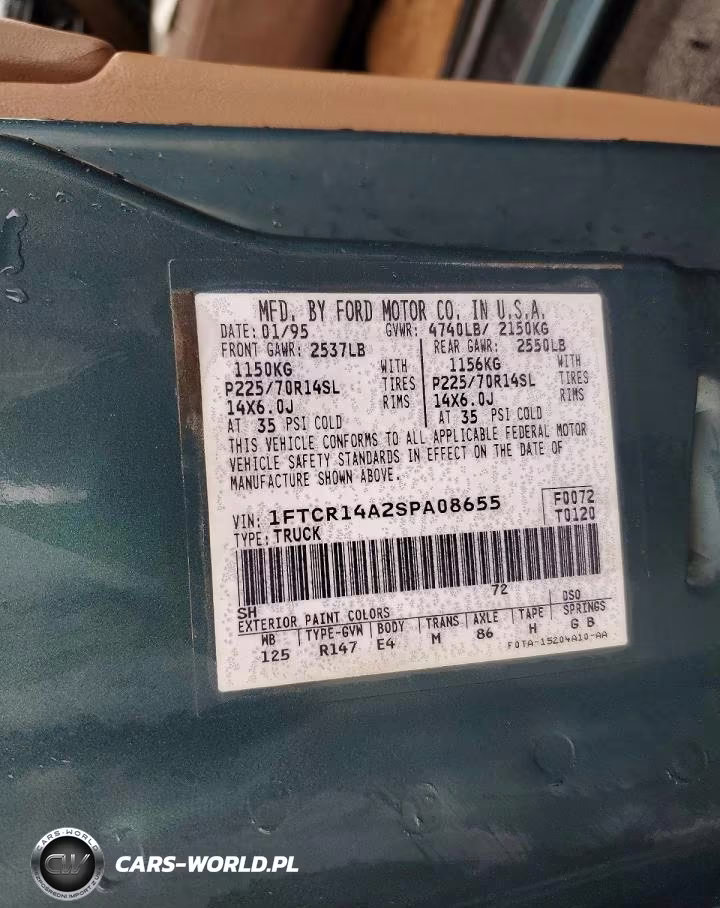 1995 Ford Ranger Super Cab VIN:1FTCR14A2SPA08655 - 12