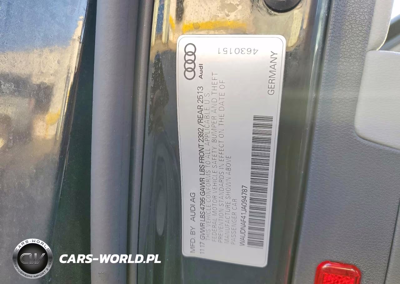 2018 Audi A4 Premium VIN:WAUDNAF41JA094787 - 12