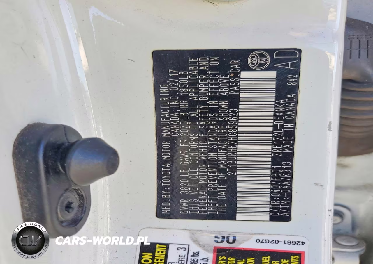2017 Toyota Corolla L VIN:2T1BURHE7HC859623 - 12