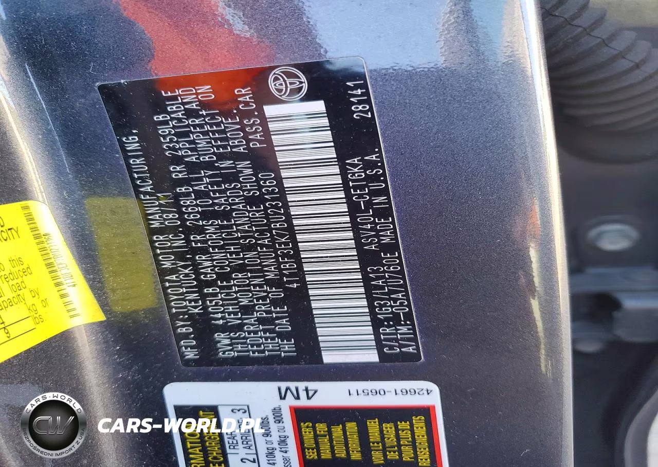 2011 Toyota Camry Base VIN:4T1BF3EK7BU231360 - 12
