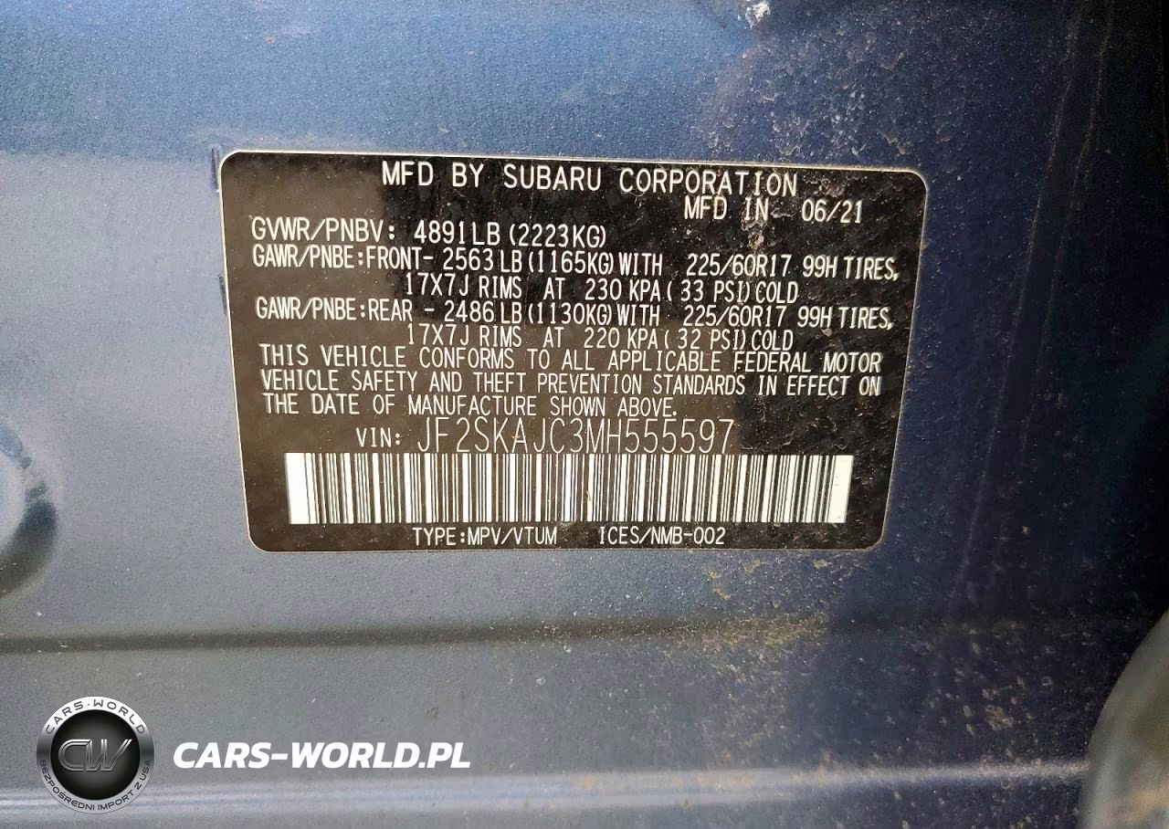 2021 Subaru Forester Premium VIN:JF2SKAJC3MH555597 - 13