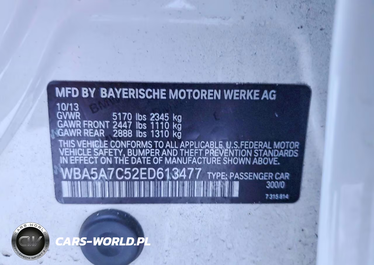 2014 BMW 528 Xi VIN:WBA5A7C52ED613477 - 12