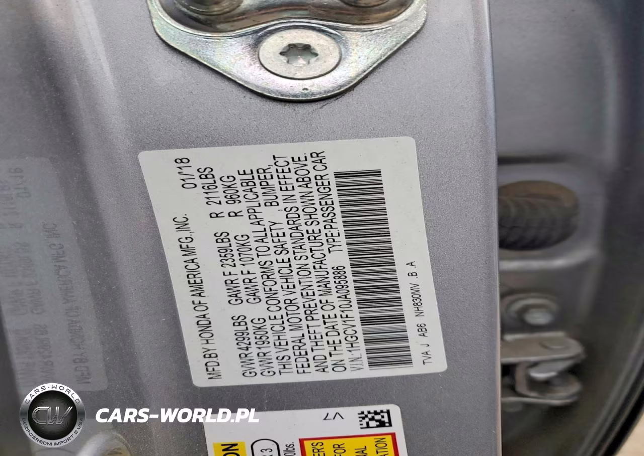 2018 Honda Accord Lx VIN:1HGCV1F10JA095886 - 12