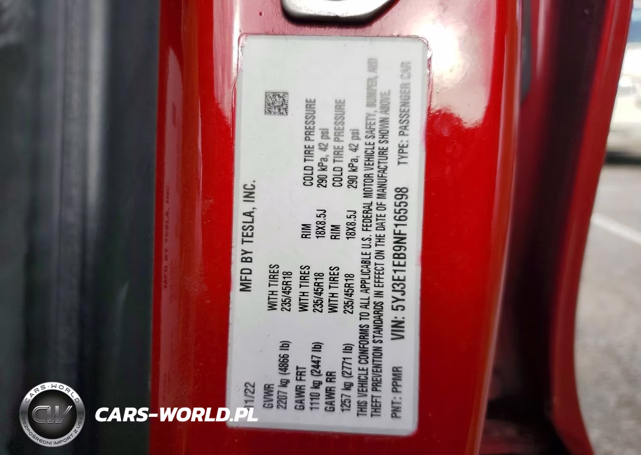 2022 Tesla Model 3 VIN:5YJ3E1EB9NF165598 - 12