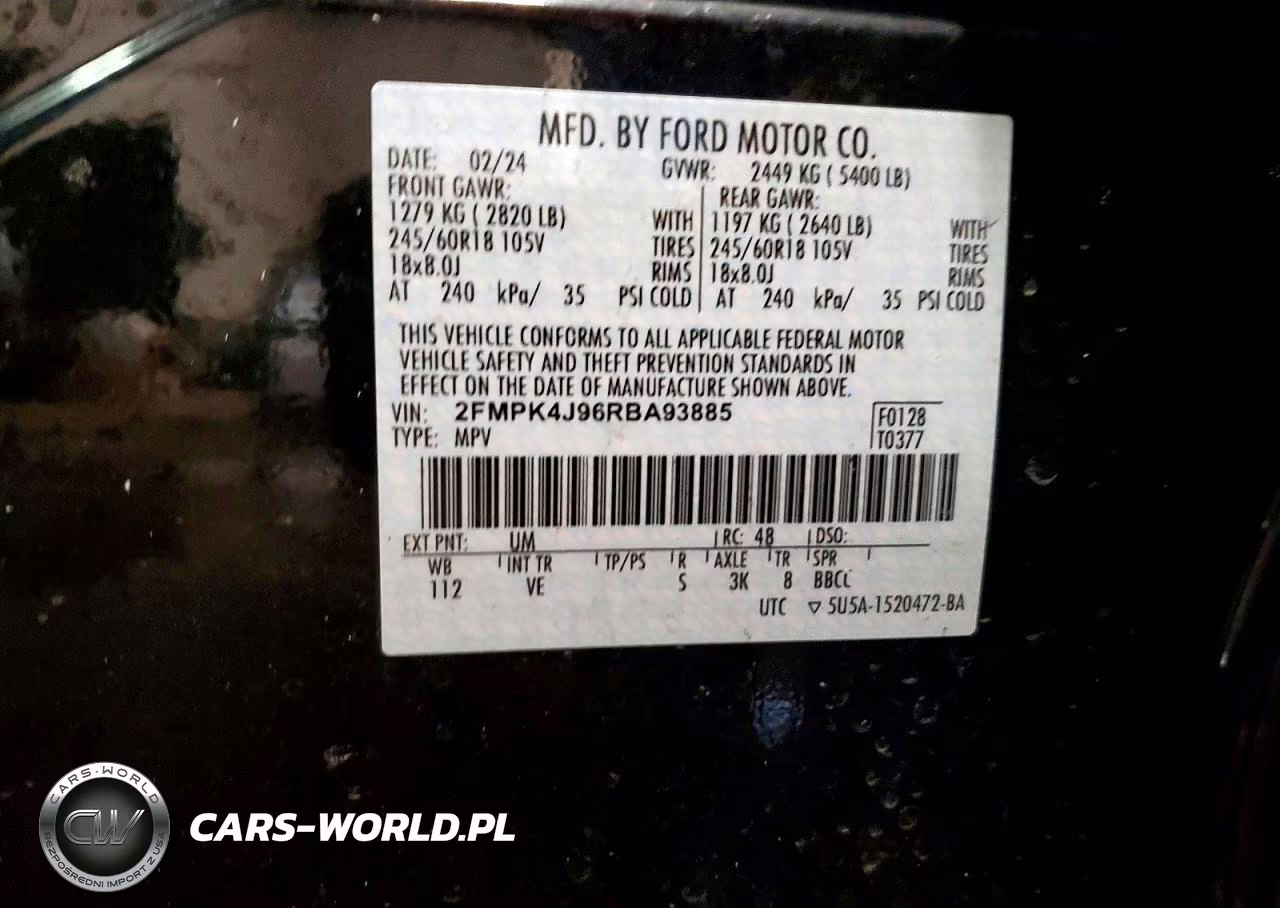2024 Ford Edge Sel VIN:2FMPK4J96RBA93885 - 13