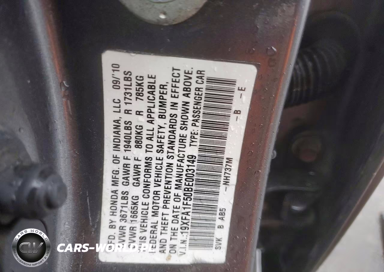 2011 Honda Civic Lx VIN:19XFA1F50BE003149 - 13