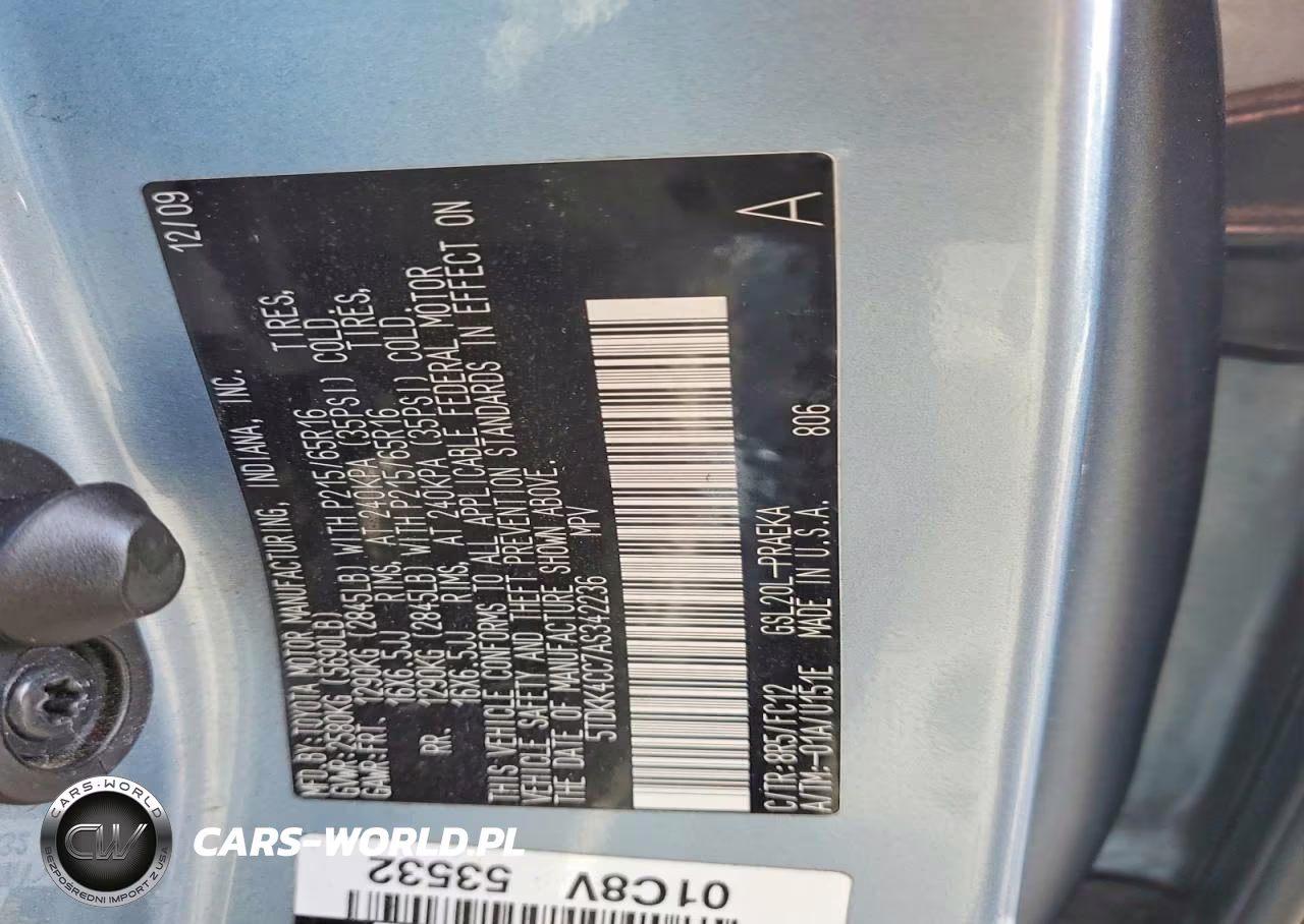 2010 Toyota Sienna Ce VIN:5TDKK4CC7AS342236 - 13