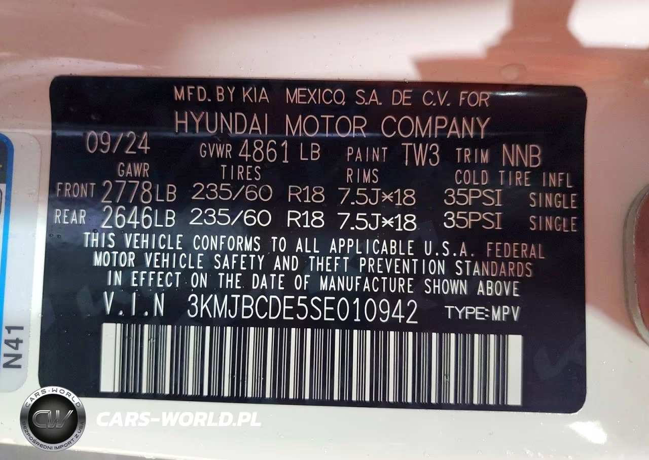 2025 Hyundai Tucson Sel VIN:3KMJBCDE5SE010942 - 14