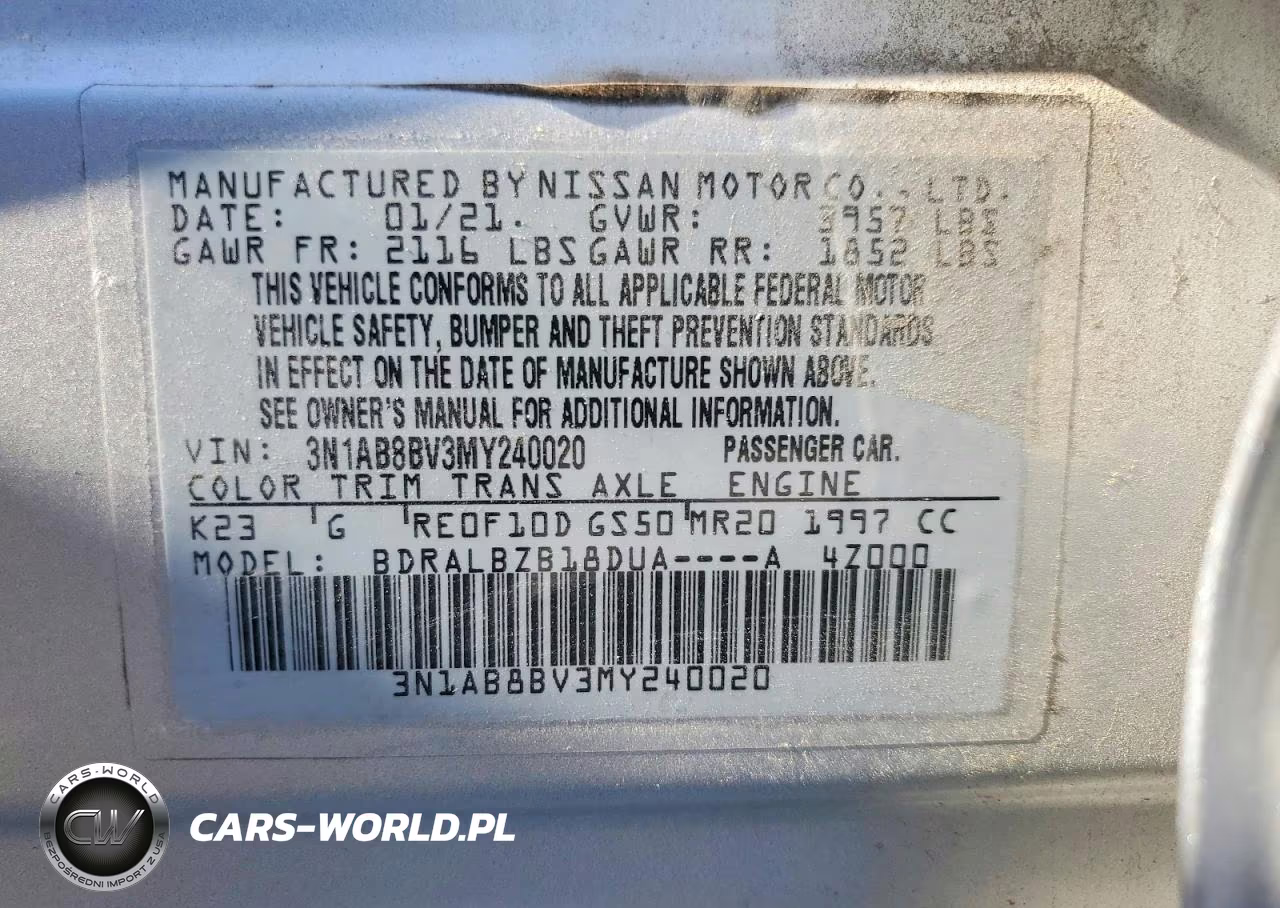 2021 Nissan Sentra S VIN:3N1AB8BV3MY240020 - 12