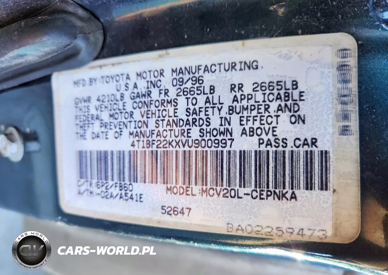 1997 Toyota Camry Ce VIN:4T1BF22KXVU900997 - 12