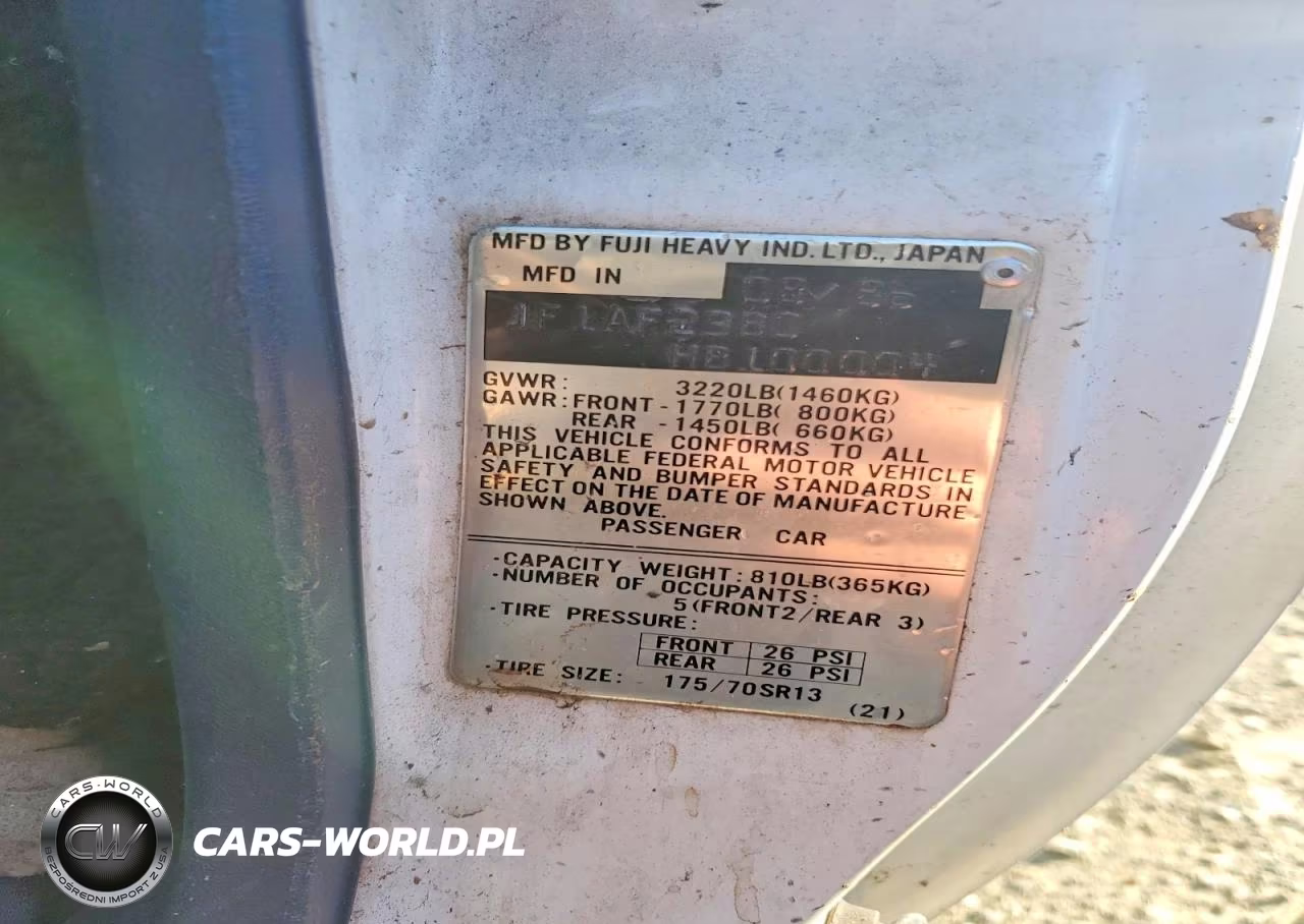 1987 Subaru Gl VIN:JF1AF23B0HB100004 - 12