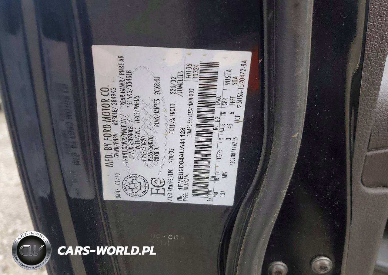 2010 Ford Explorer Sport Trac Limited VIN:1FMEU2D84AUA41128 - 12