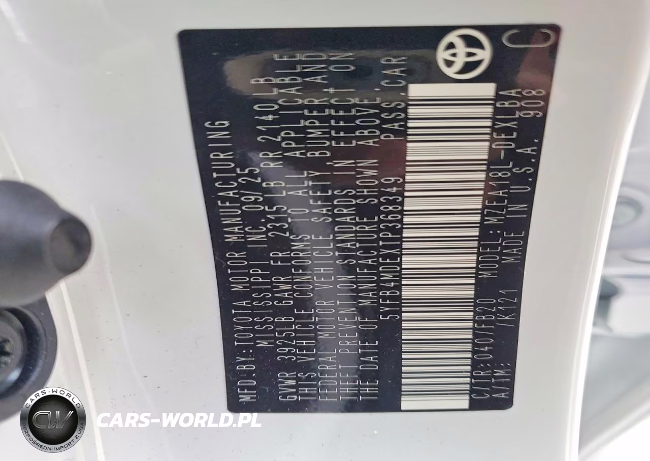 2026 Toyota Corolla Le VIN:5YFB4MDEXTP368349 - 13