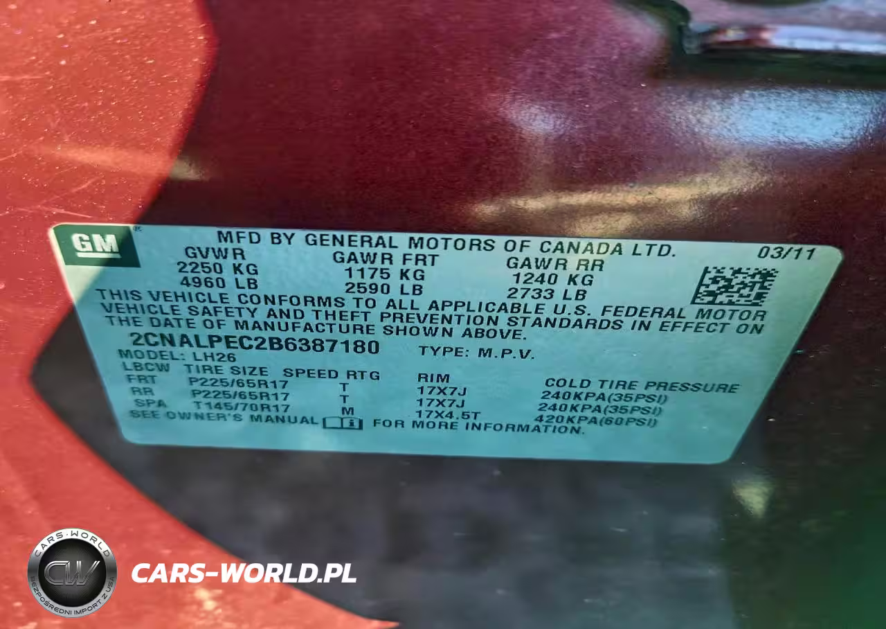 2011 Chevrolet Equinox Lt VIN:2CNALPEC2B6387180 - 13