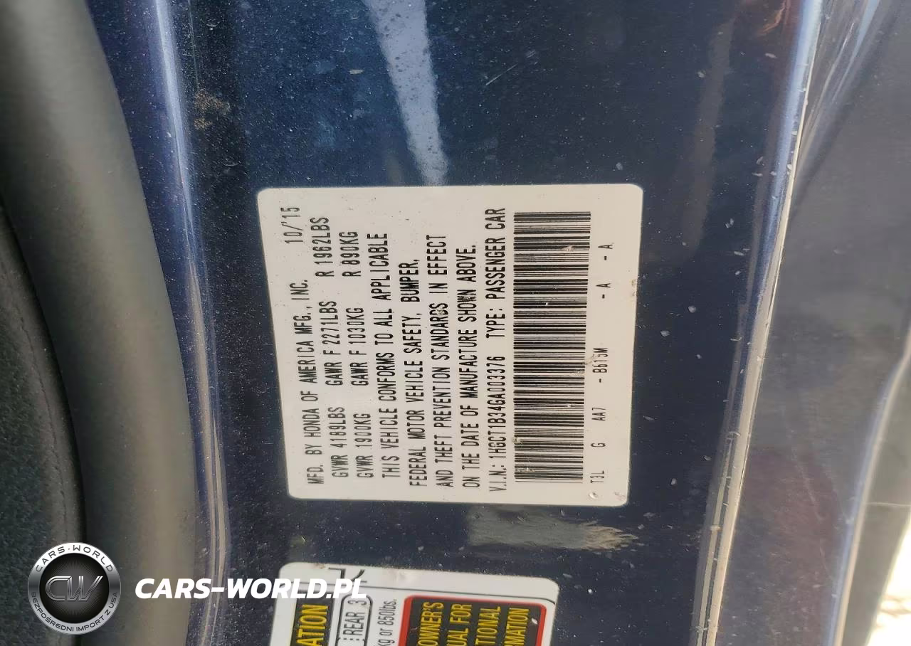 2016 Honda Accord Lx-S VIN:1HGCT1B34GA003376 - 12