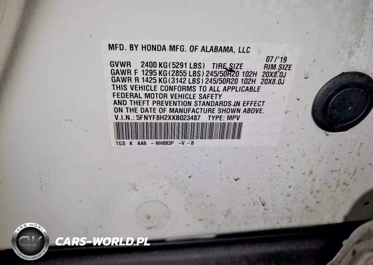 2019 Honda Passport Sport VIN:5FNYF8H2XKB023487 - 13