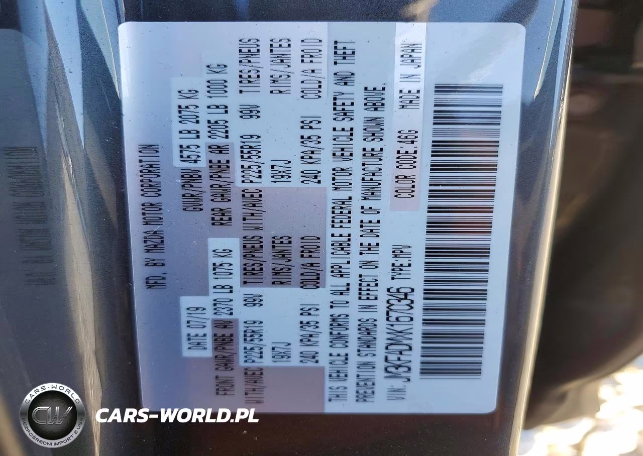 2019 Mazda Cx-5 Grand Touring VIN:JM3KFADMXK1670346 - 12
