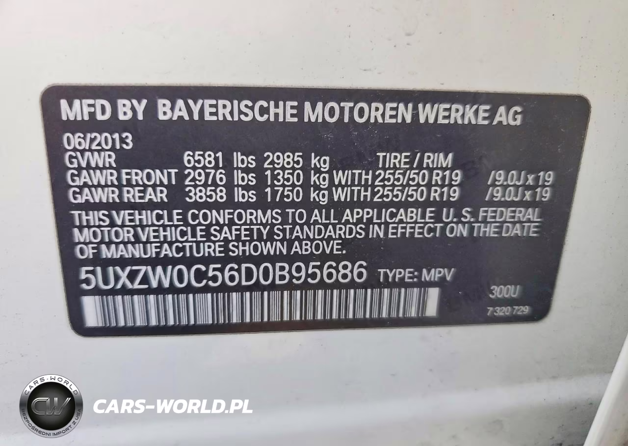 2013 BMW X5 xDrive35D VIN:5UXZW0C56D0B95686 - 13