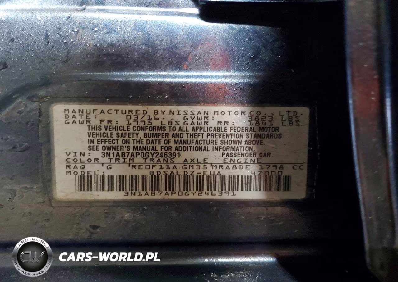 2016 Nissan Sentra Sv VIN:3N1AB7AP0GY246391 - 12