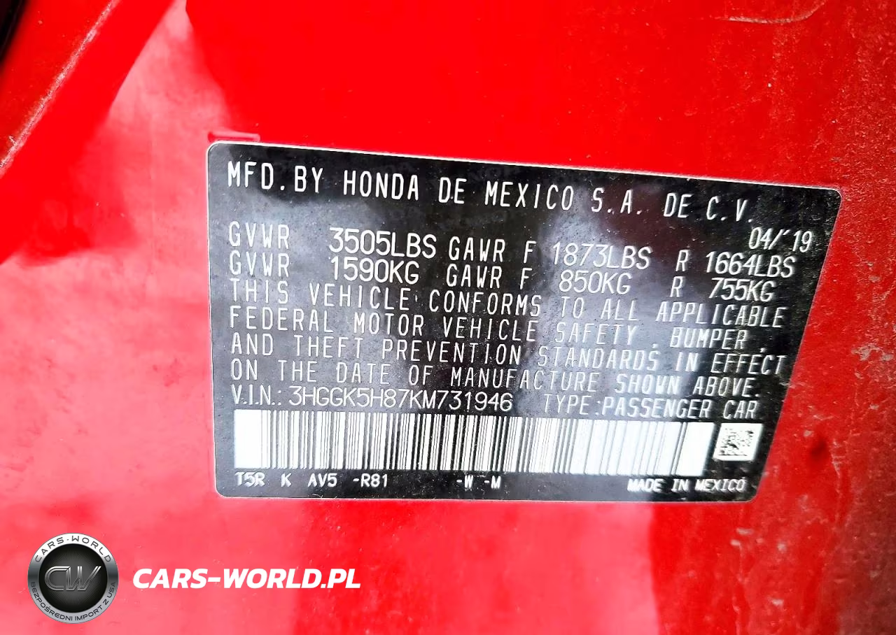 2019 Honda Fit Ex VIN:3HGGK5H87KM731946 - 12