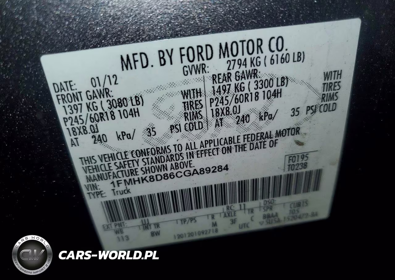 2012 Ford Explorer Xlt VIN:1FMHK8D86CGA89284 - 13