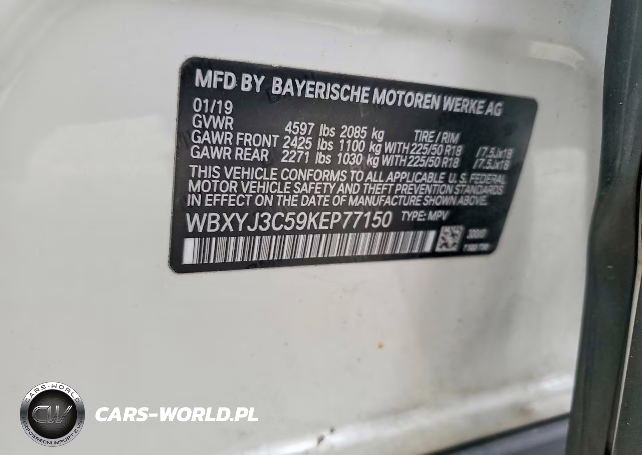 2019 BMW X2 Sdrive28I VIN:WBXYJ3C59KEP77150 - 13