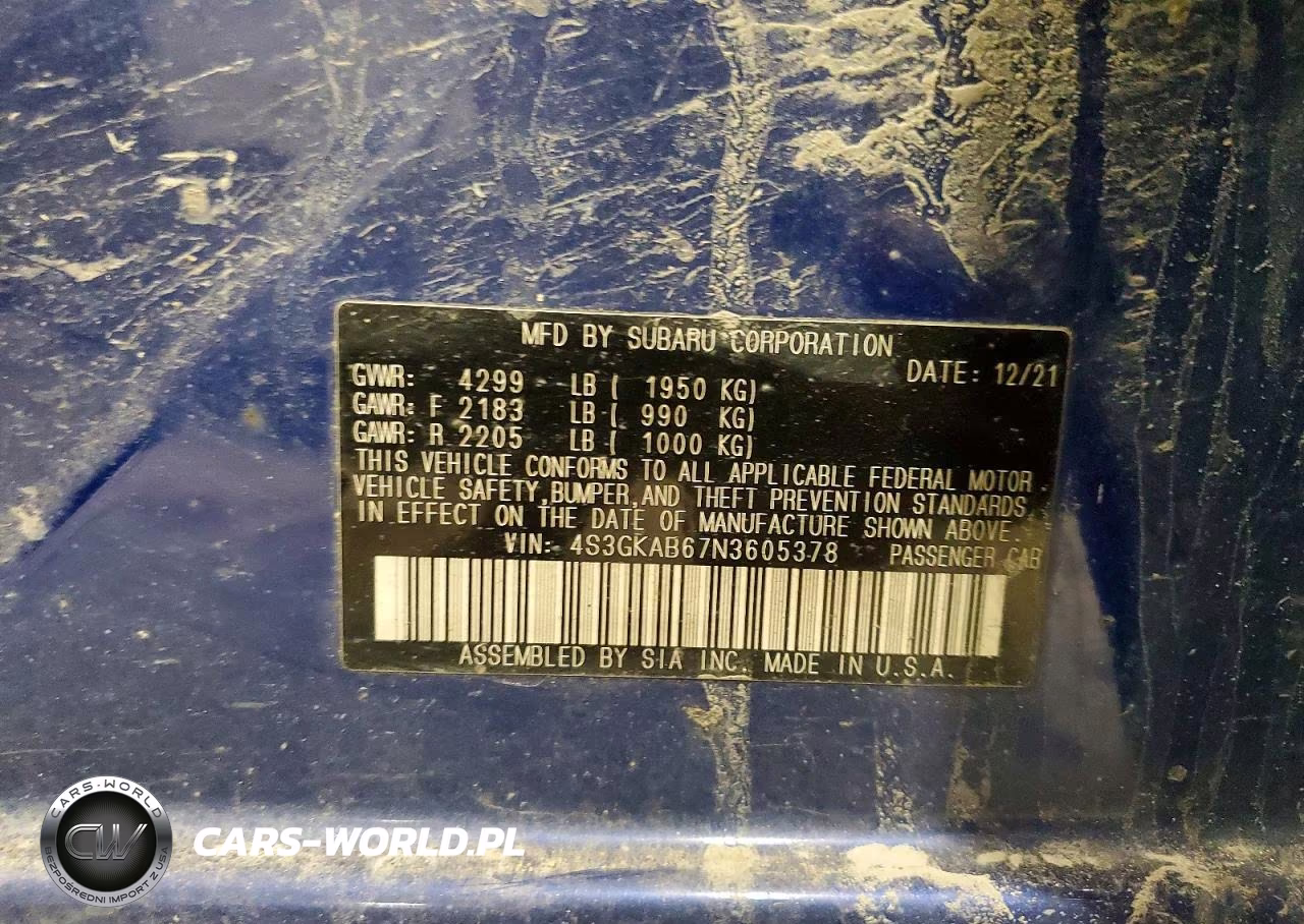 2022 Subaru Impreza VIN:4S3GKAB67N3605378 - 13