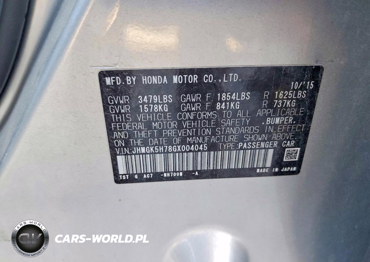 2016 Honda Fit Ex VIN:JHMGK5H78GX004045 - 13