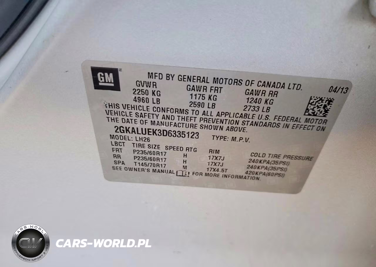 2013 GMC Terrain Slt VIN:2GKALUEK3D6335123 - 13