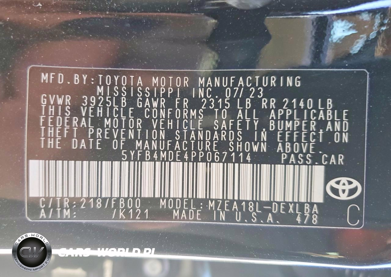 2023 Toyota Corolla Le VIN:5YFB4MDE4PP067114 - 13