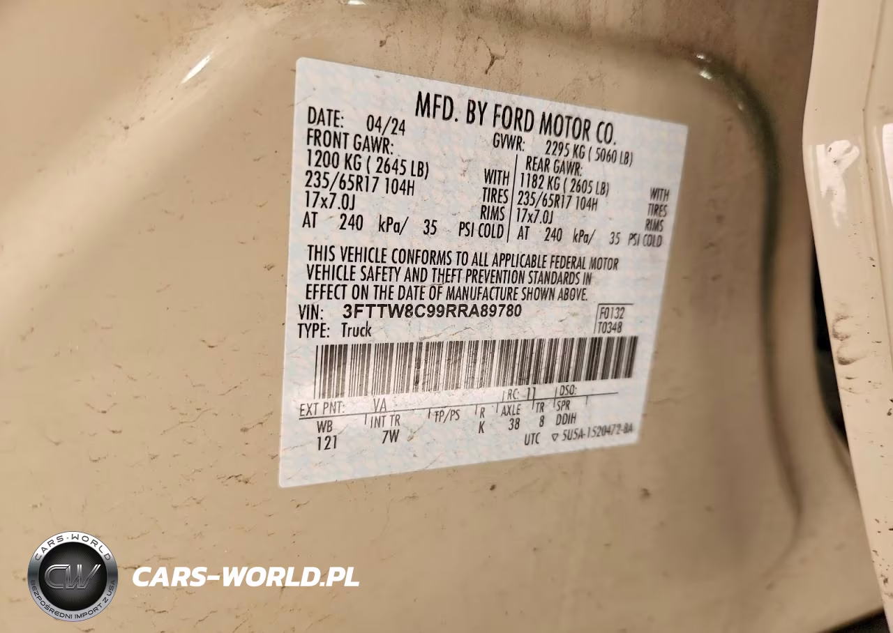 2024 Ford Maverick Xlt Tremor VIN:3FTTW8C99RRA89780 - 12