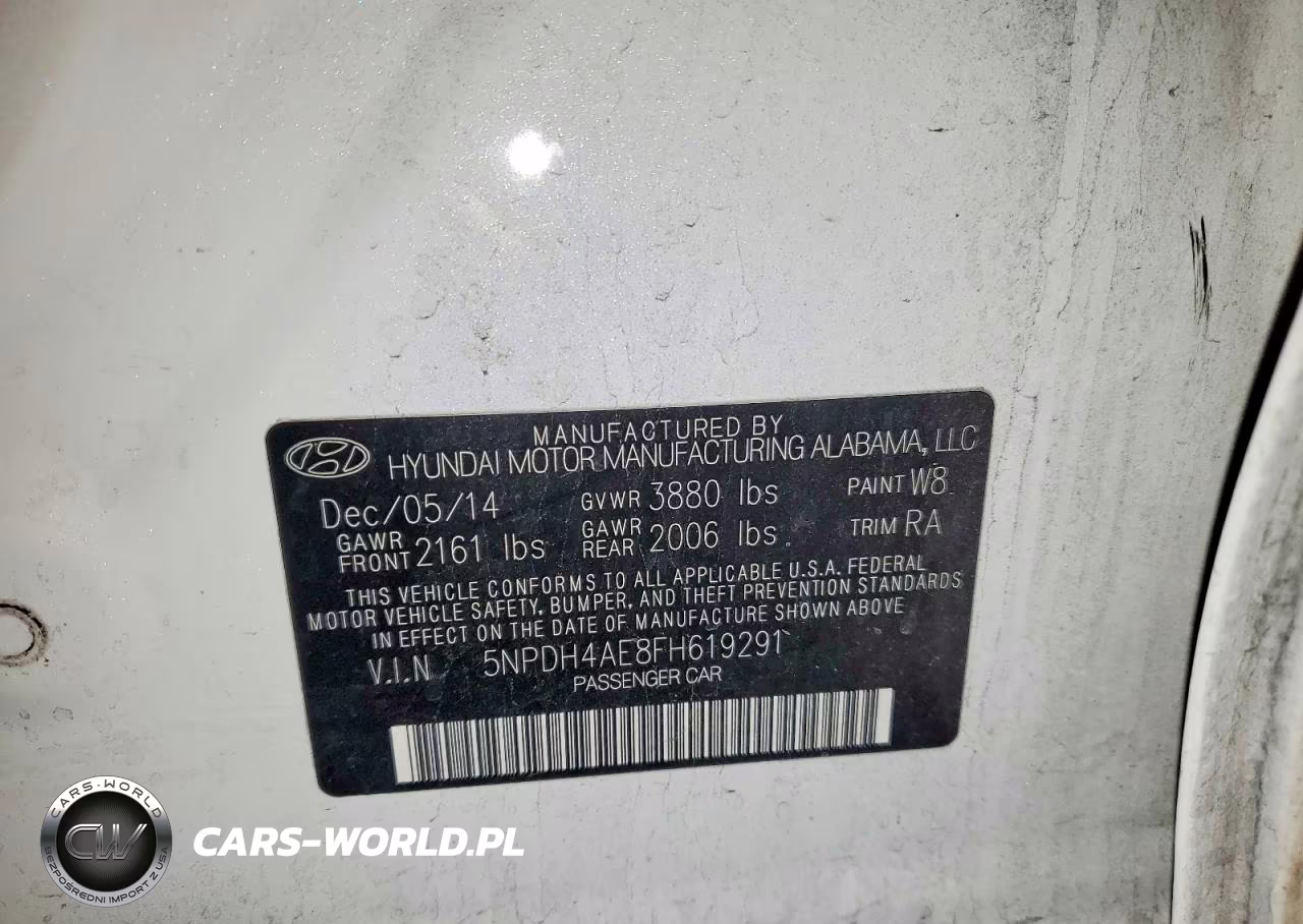 2015 Hyundai Elantra Se VIN:5NPDH4AE8FH619291 - 12