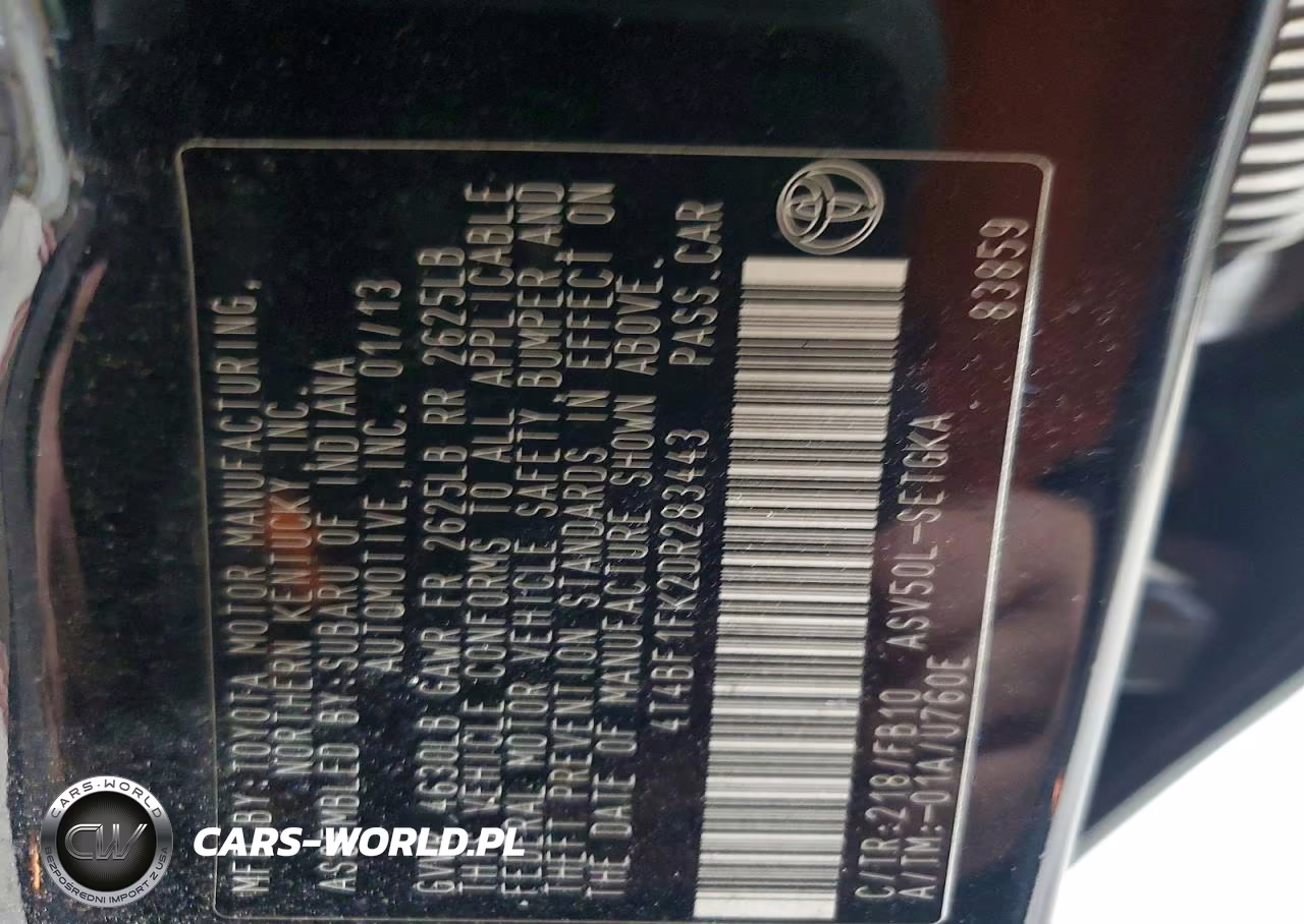 2013 Toyota Camry L VIN:4T4BF1FK2DR283443 - 12