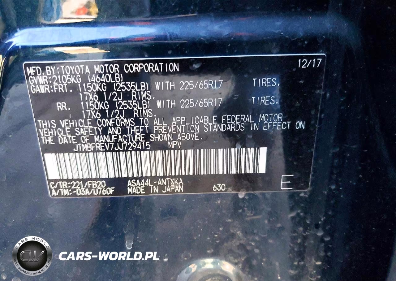 2018 Toyota Rav4 Le VIN:JTMBFREV7JJ729415 - 13