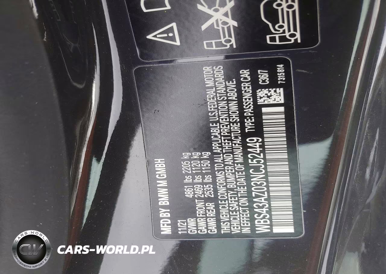 2022 BMW M4 Competition VIN:WBS43AZ03NCJ52449 - 13