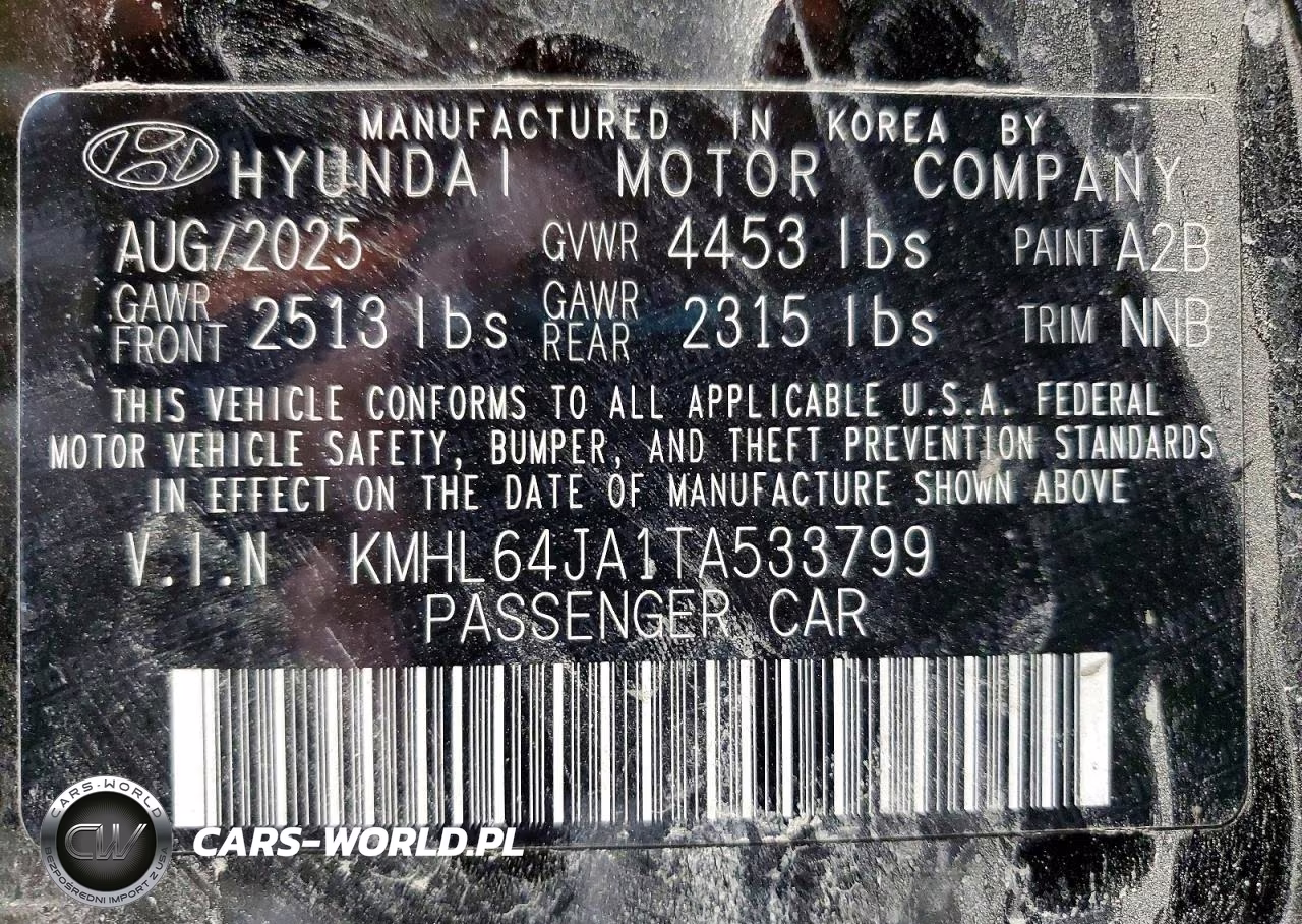 2026 Hyundai Sonata Sel Sport VIN:KMHL64JA1TA533799 - 13
