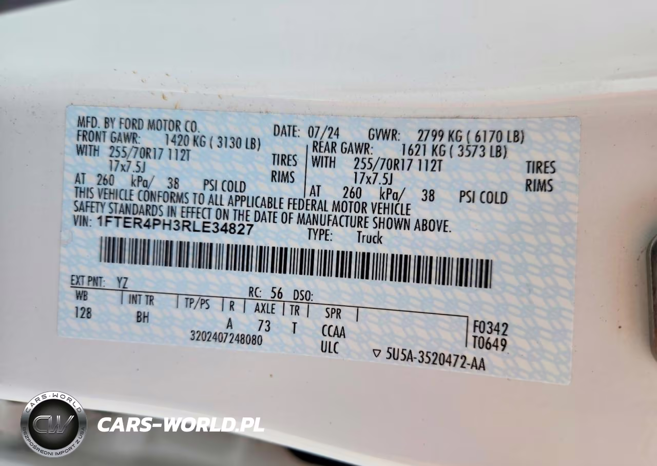 2024 Ford Ranger Xl VIN:1FTER4PH3RLE34827 - 12