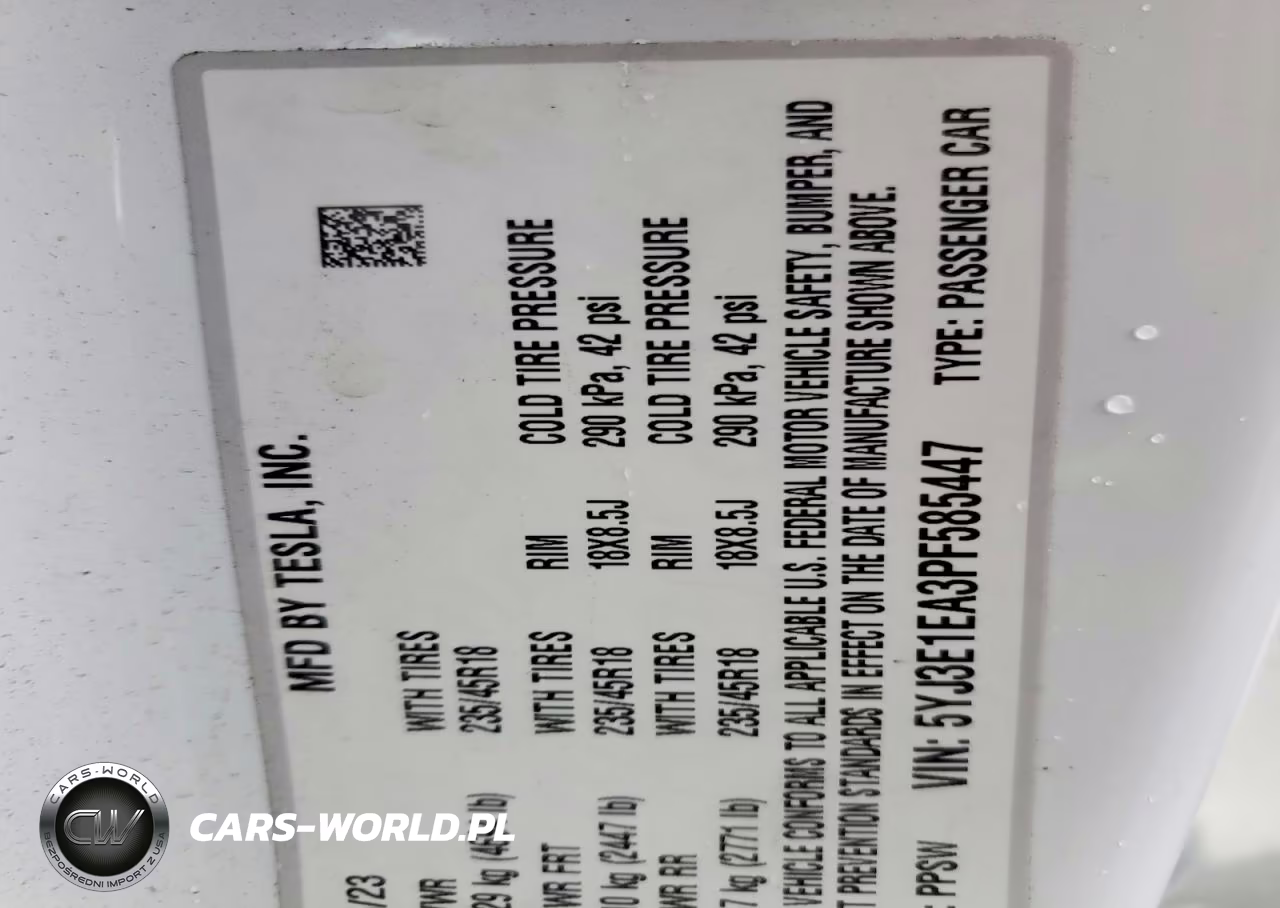 2023 Tesla Model 3 VIN:5YJ3E1EA3PF585447 - 12