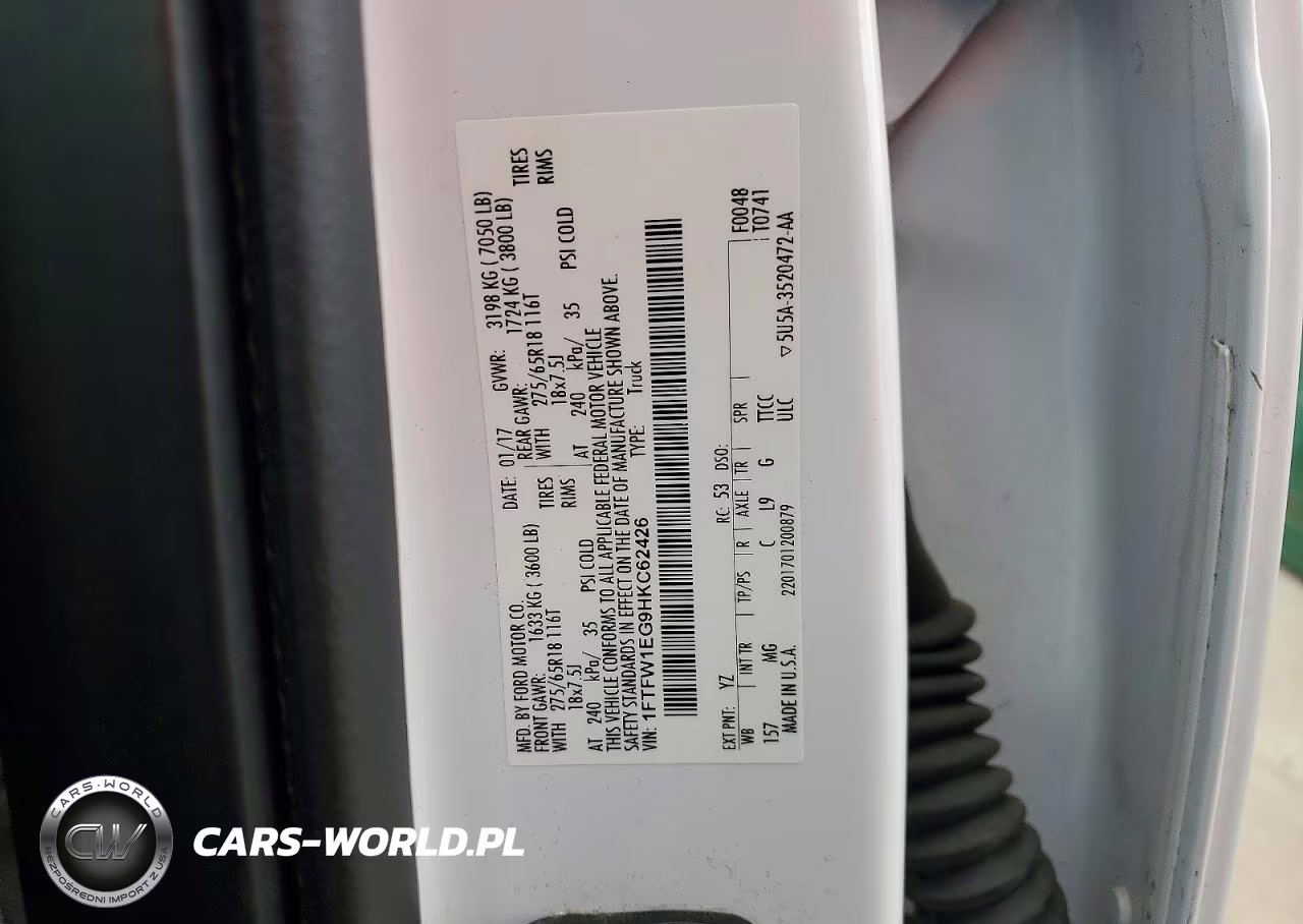 2017 Ford F150 Supercrew VIN:1FTFW1EG9HKC62426 - 12