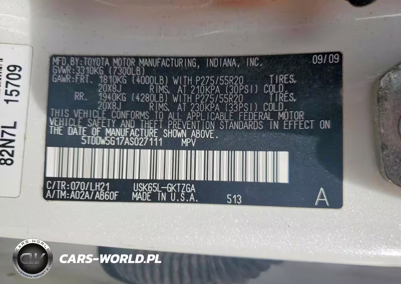 2010 Toyota Sequoia Platinum VIN:5TDDW5G17AS027111 - 13