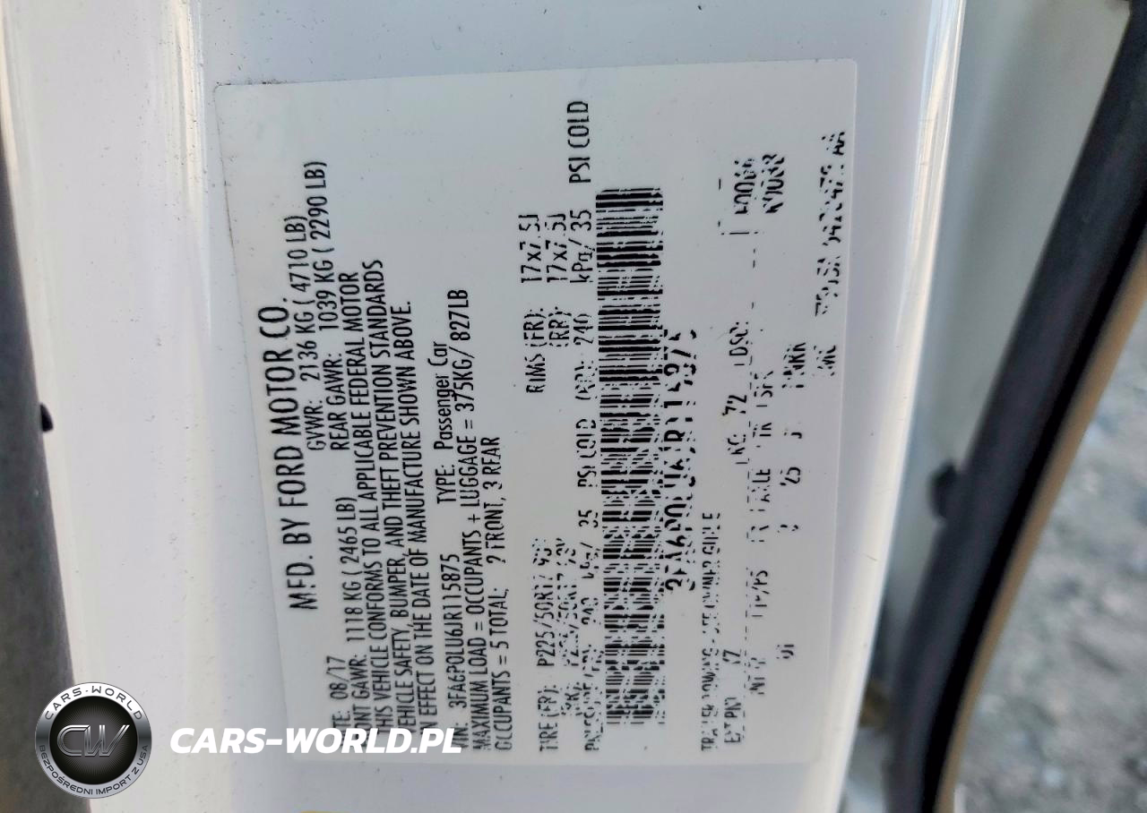 2018 Ford Fusion Se Hybrid VIN:3FA6P0LU6JR115875 - 12