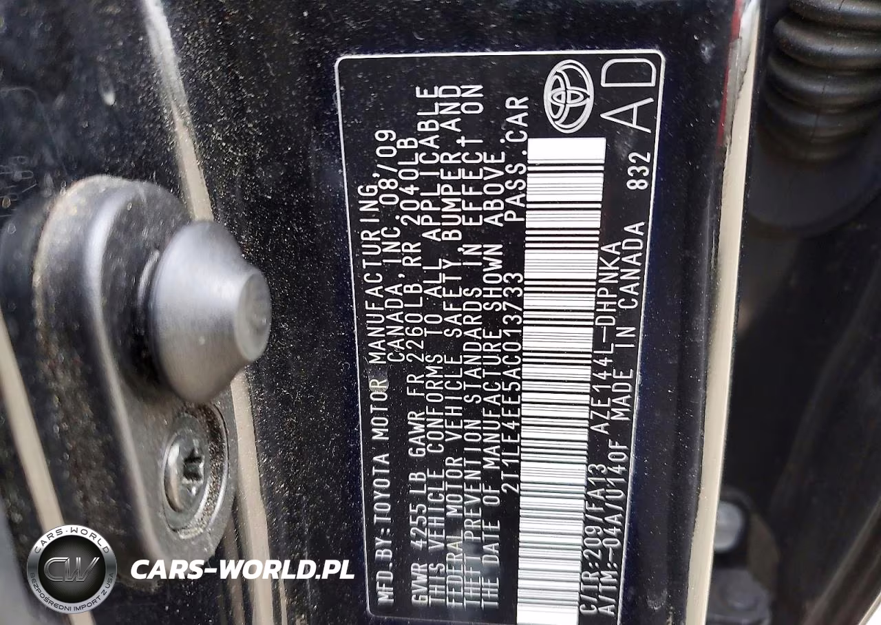 2010 Toyota Corolla Matrix S VIN:2T1LE4EE5AC013733 - 12