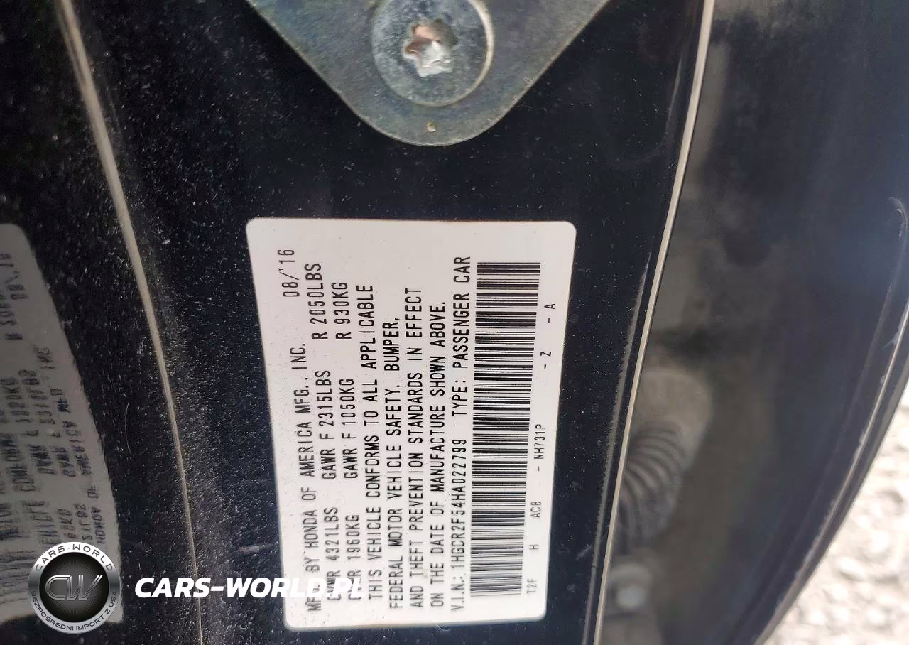 2017 Honda Accord Sport VIN:1HGCR2F54HA022799 - 13