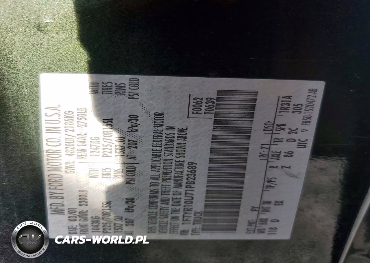 2001 Ford Ranger VIN:1FTYR10U71PB23689 - 13