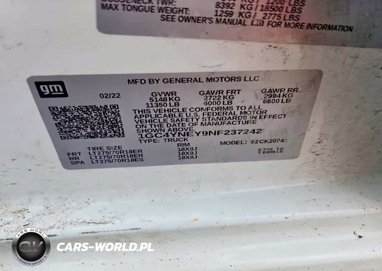 2022 Chevrolet Silverado K2500 Heavy Duty Lt VIN:1GC4YNEY9NF237242 - 12