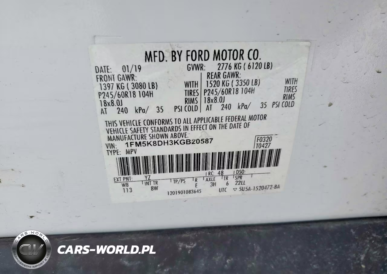 2019 Ford Explorer Xlt VIN:1FM5K8DH3KGB20587 - 13